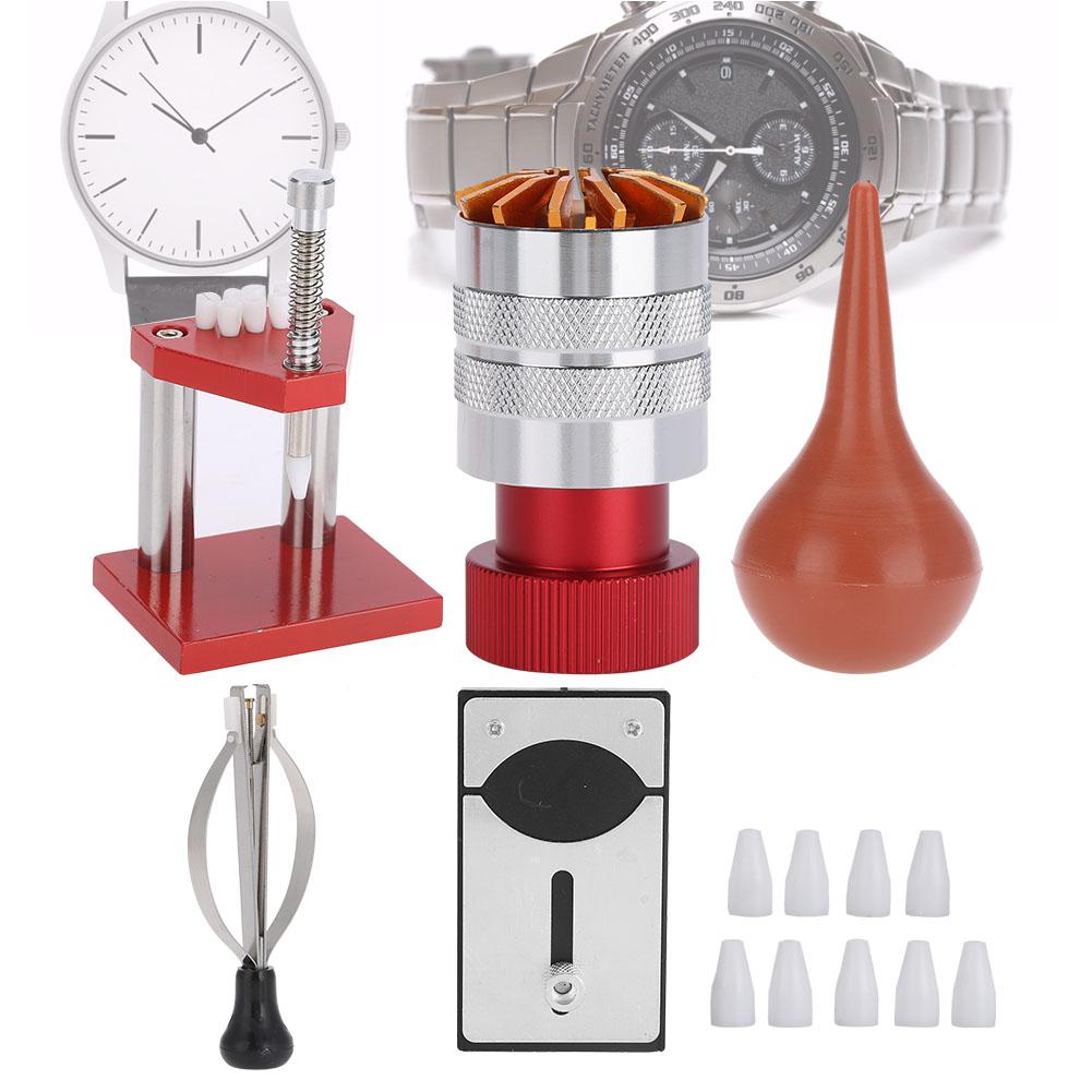 5Pcs Watch Repair Set Kit Rubber Dust Air Blower Watch Back Case Opener Hand Setting Tool