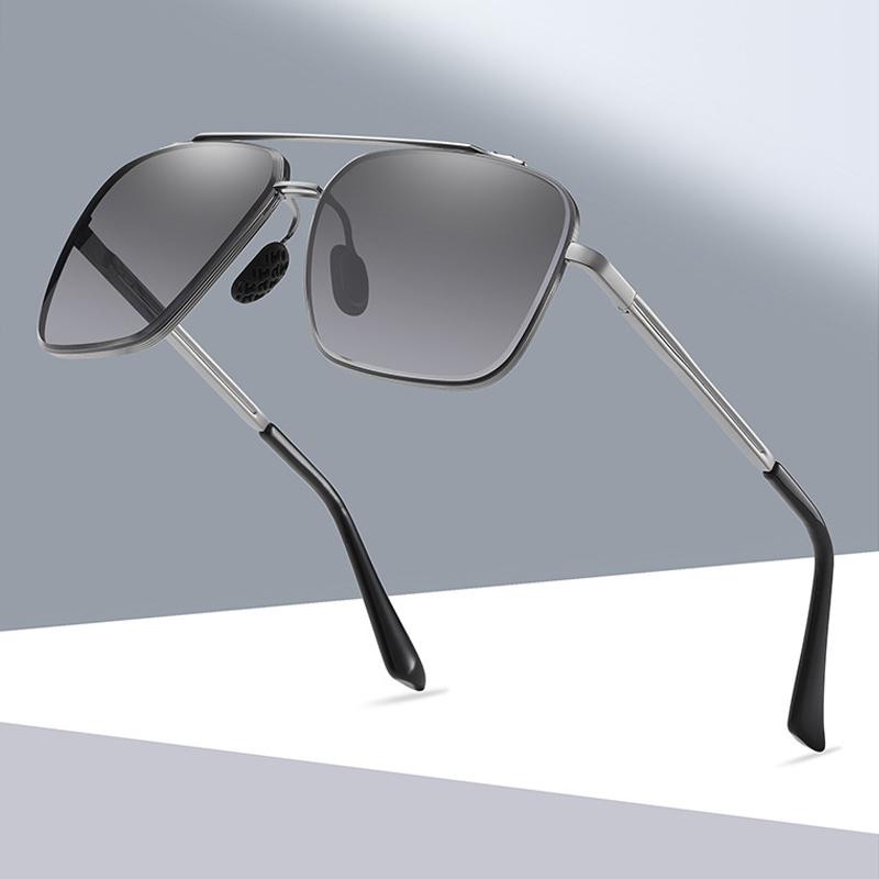 New Fashion Pilot Sunglasses For Men Vintage Gradient Big Frame Sun Glasses Women Luxury Brand Metal Eyewear