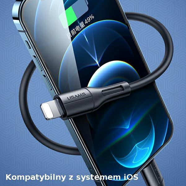 Kabel Lightning USAMS 1m Szybkie ładowanie Czarny