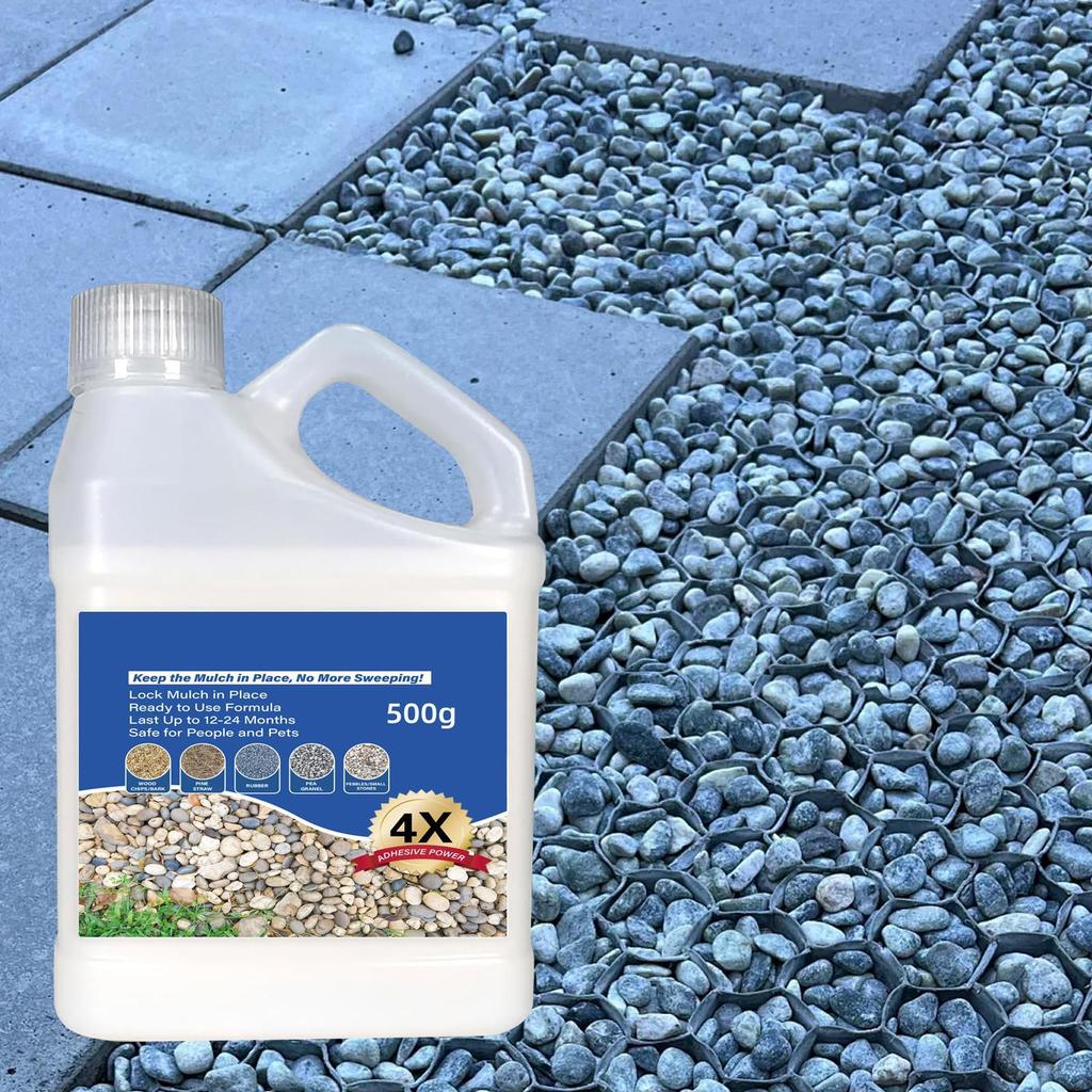 500g Colla per Ghiaia Per Paesaggistica Legante Forte Sicuro Adesivo Ghiaia Pisello Colla Roccia Appiccicosa Pacciamatura Rocciosa Adesivo Roccia Asciugatura Rapida