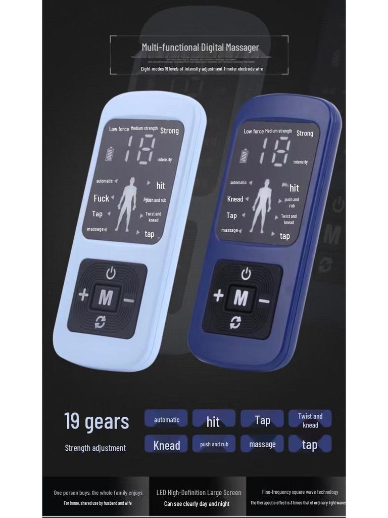 Rechargeable Multi-functional Meridian Pulse Massager with Chinese & English Settings