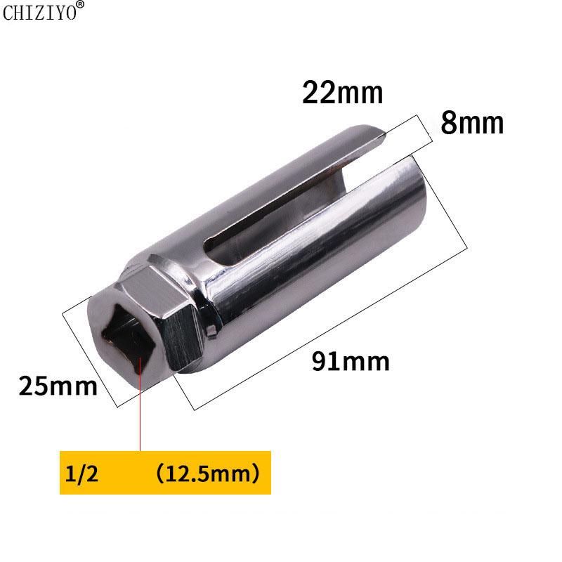 22mm 1/2" Drive Bil Oksygensensorsokkelnøkkel Fjerningsinstallasjonsverktøy For Auto Erstatning Reparasjon