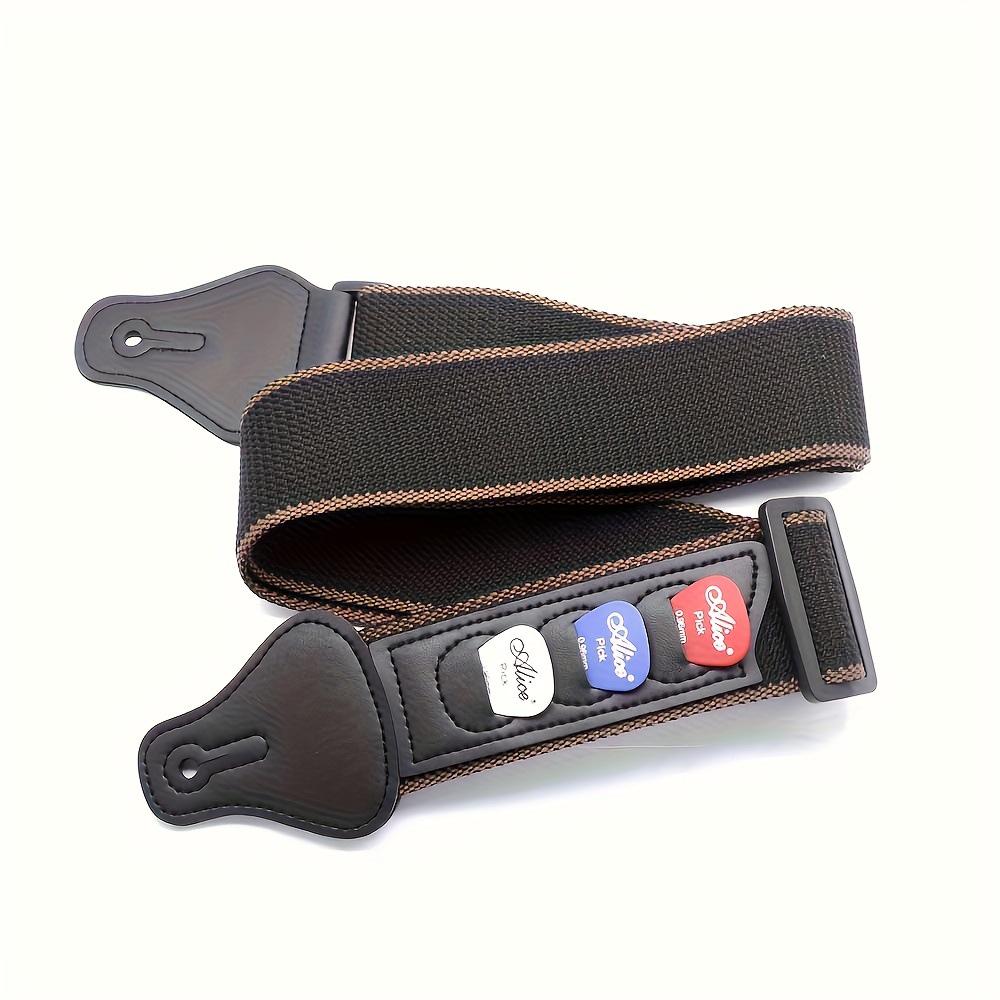 

Нейлоновий ремінь на плече для електрогітари зі сховищем - Універсальний аксесуар для народних інструментів чорний