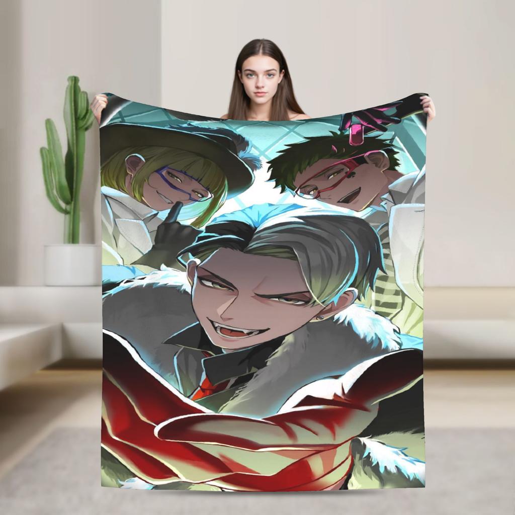 Twisted-Wonderland Blanket Malleus Draconia Cartoon Game Flannel Awesome Warm Throw Blankets for Home Restaurant Spring Autumn