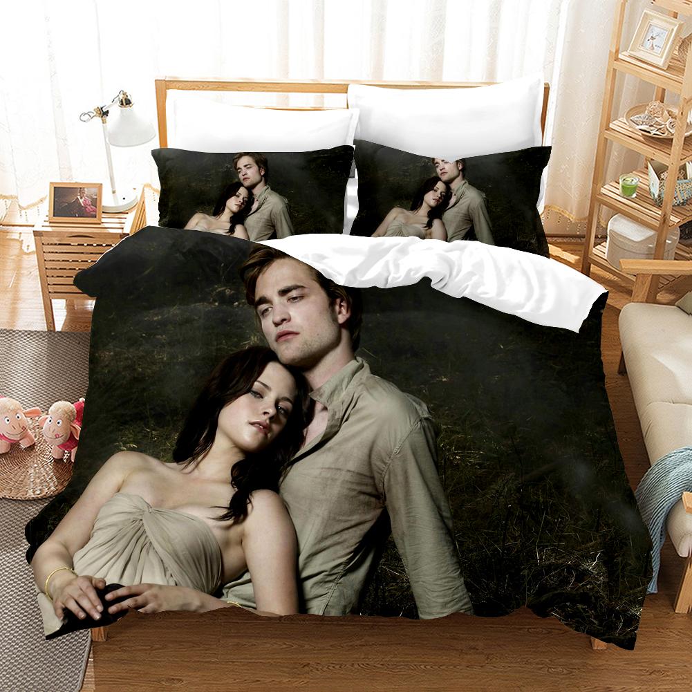 New Movie Twilight Bedding Set Love Duvet Cover Set Pillowcase Film Single Queen King Full Size Soft Bed Linen For Women Teens