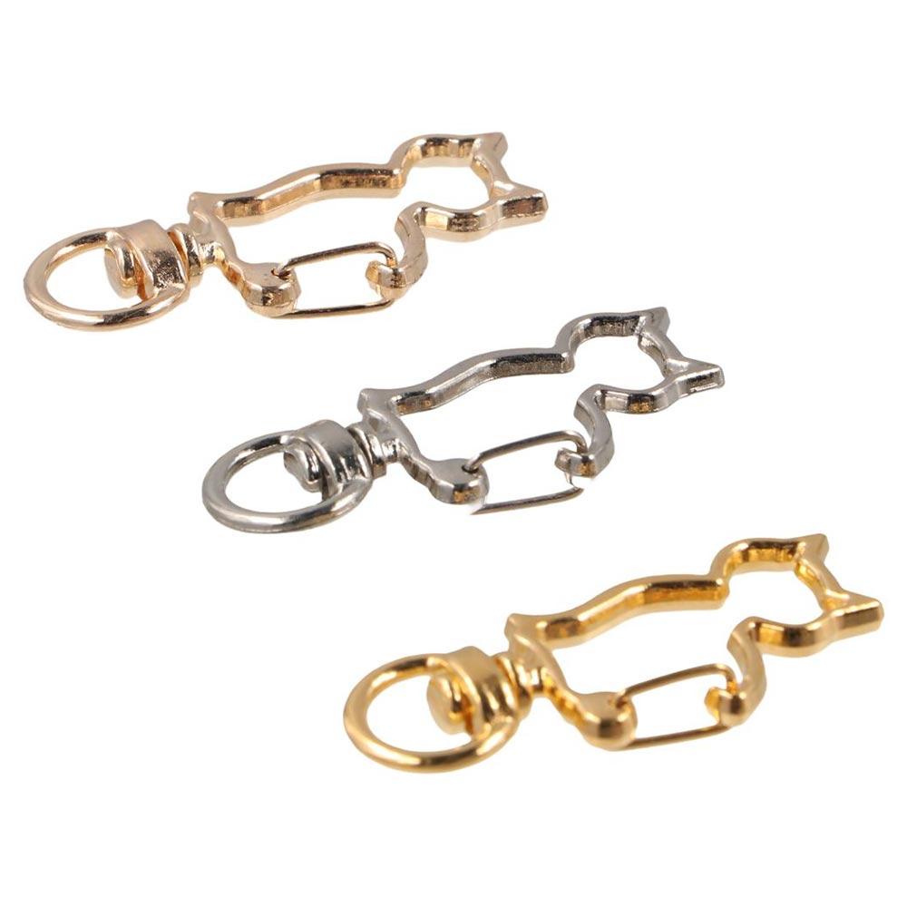 Gold Silver Plated Cat Lobster Claw Clasp Keyring Making Split Key Ring Connector  DIY Jewelry
