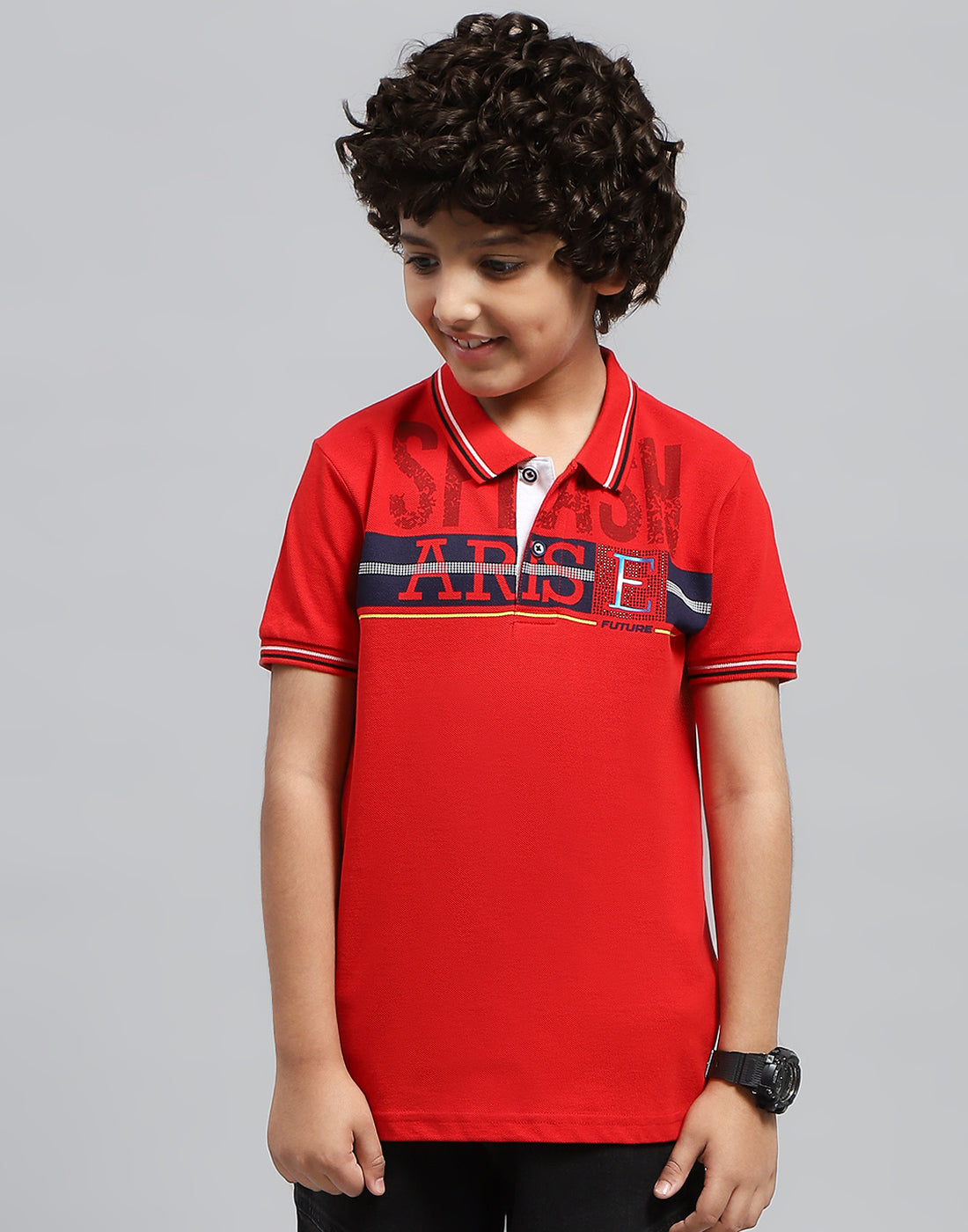 Monte Carlo Boy Regular Fit Red Tshirt 7-8 Years красный
