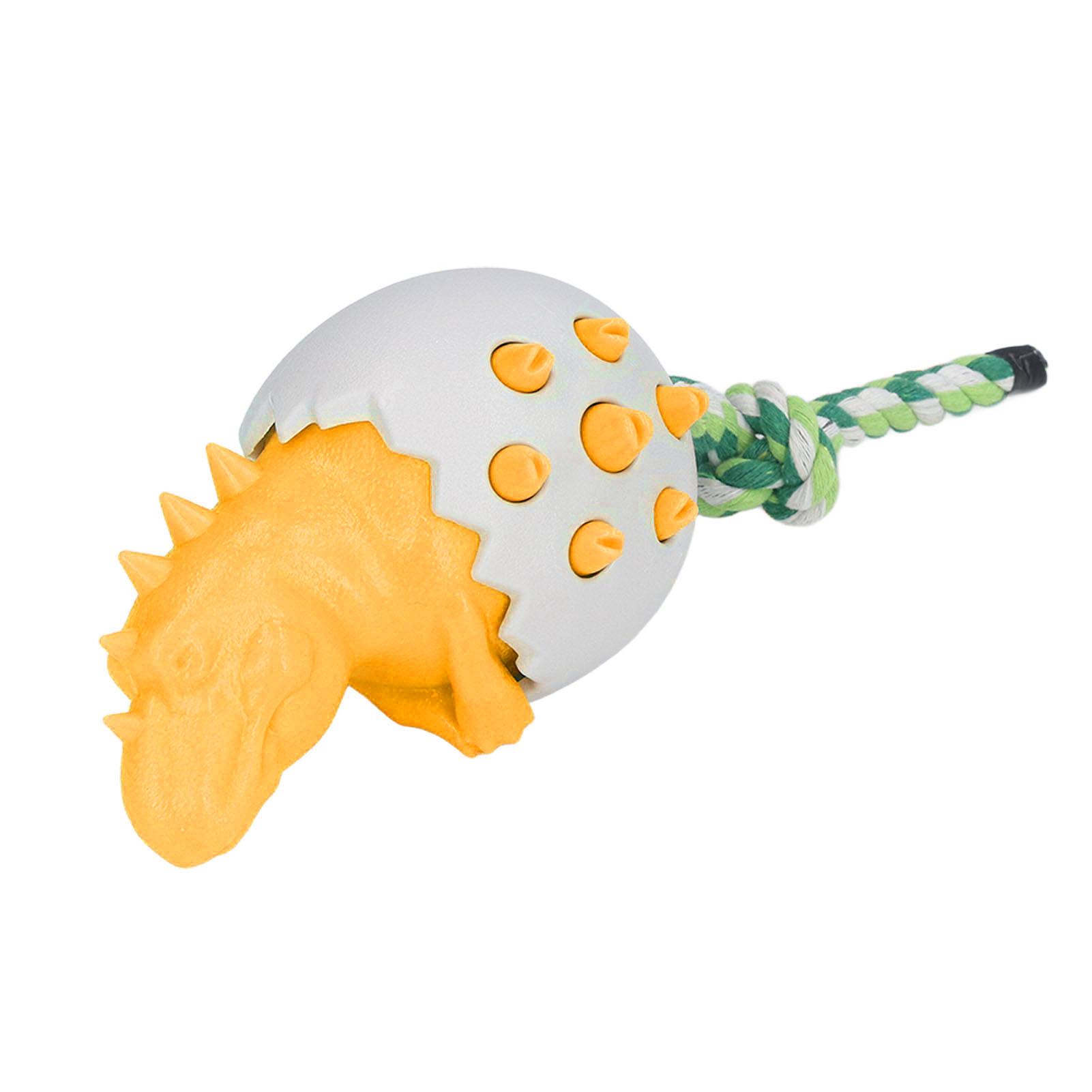 

Dinosaur Egg Dog Chew Toys Bite Resistance Dog Toothbrush Chew Toys for Dog Dental Care оранжевый