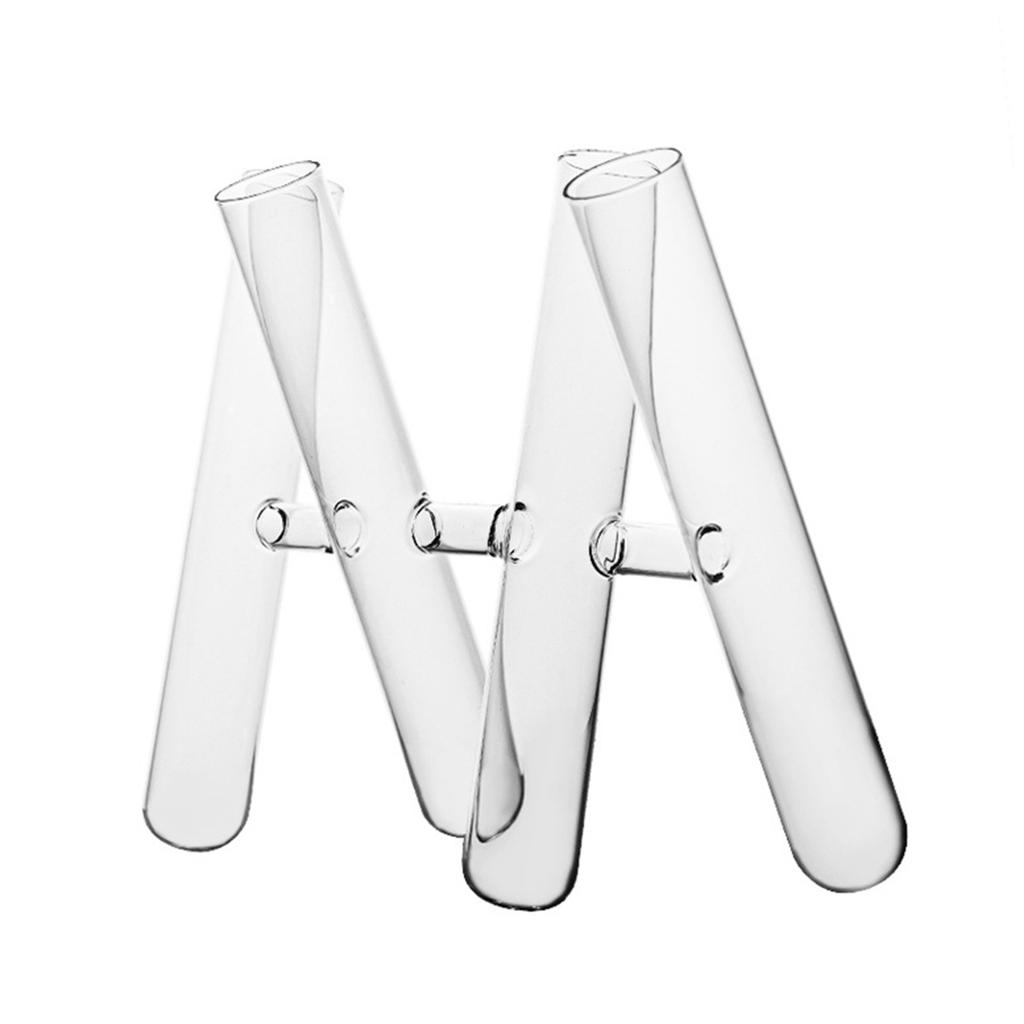 Modern 3/4 Glass Test Tube Flower Vases Plant Terrarium for DIY Florals Displays Living Room or Dining Area Desk Decors