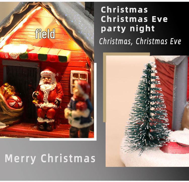 Weihnachts leuchtendes Harzhaus-Ornament für Zuhause, Hotel oder Einkaufszentrum-Dekoration – Perfektes kleines Geschenk