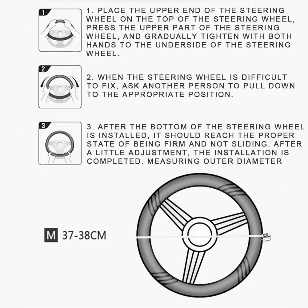 Camouflage Lenkradbezüge Universal Anti-Rutsch Dehnbar D Runde Form 38CM Schutzabdeckung D-Typ rundes Lenkrad