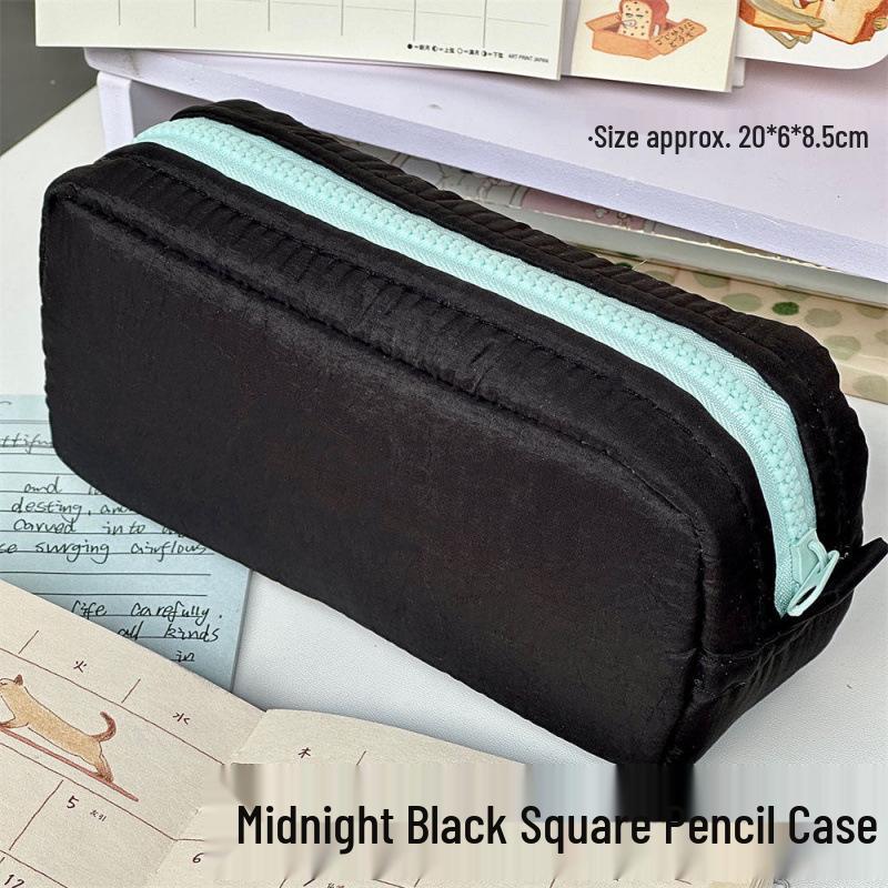 Colorful Large-Capacity Small Square Pencil Cases: Stylish & Simple Student Stationery Bags