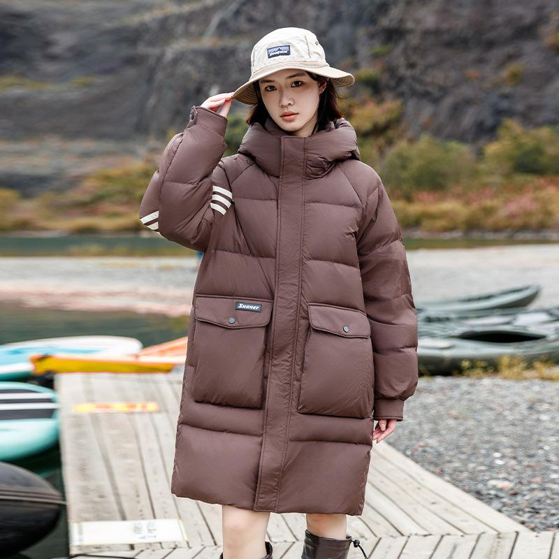 Couple down jacket women's tooling sports outdoor jacket winter medium and long hiking suit duck down
