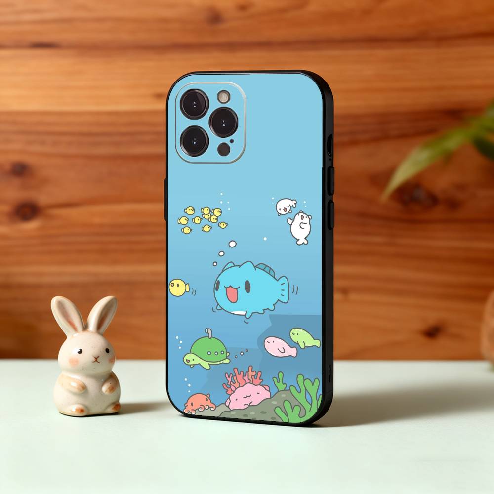 Fluffy-Cat B-Bugcat C-Capoo Phone Case For iPhone17,16,15,14,13,12,Plus,Pro Max, 5G Others Soft Black Cover