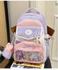 School bag 2025 high value contrasting colors large capacity dopamine middle and high school student school bag versatile cute sweet backpack