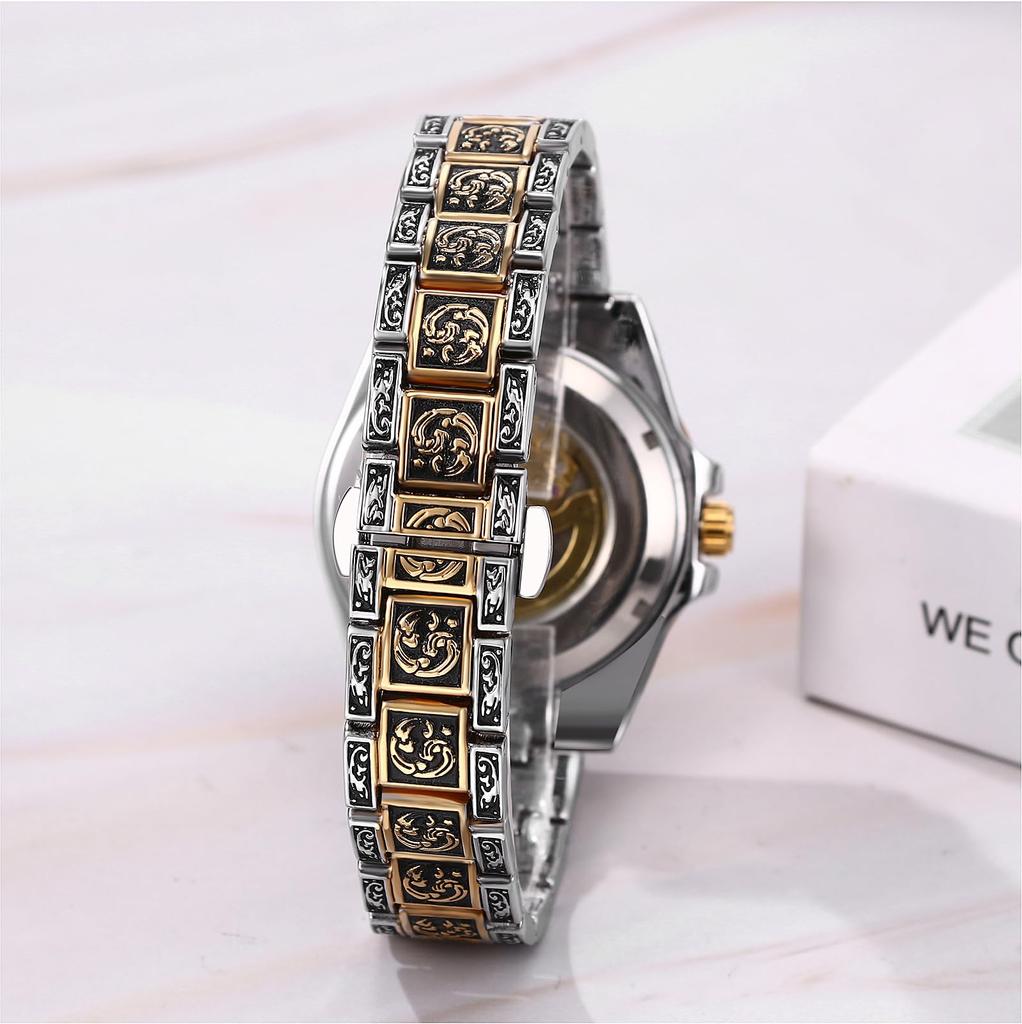 Cool Steampunk Watch for Perfect As a Stainless Celebration Gold Men Fashionable, High-end, Automatic, Popular, Gift, Steel, Retro, Classic, Present,