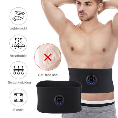 EMS Muskelstimulator Bauchmuskeltrainer Muskelaufbaugürtel USB Aufladen Körper Bauch Gewichtsverlust Home Gym Fitnessgeräte Unisex