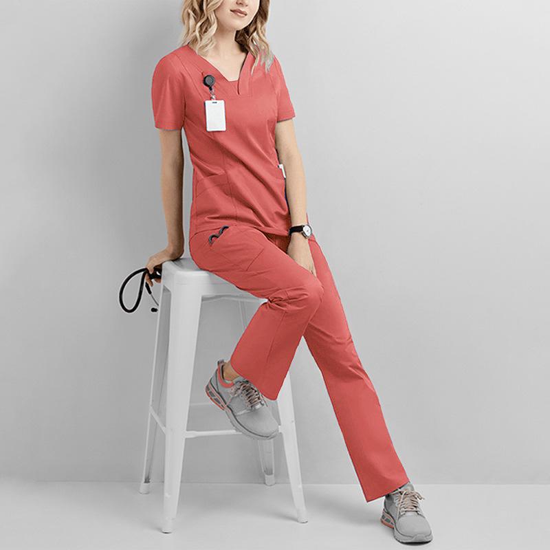Women's and Men's Short Sleeve Scrub Suit for Dental, ICU, and Salon Professionals