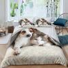 Katzen- und Hunde-Bettbezug-Set Mops Bettwäsche-Set Kawaii Welpe Tier Bettdeckenbezug Valentinstag Liebesherz Hochzeit Steppdeckenbezug