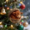 2D Acrylic Highlands Cow Christmas Ornament Christmas Tree Ornament Farm Animal Decors Christmas Tree Hanging Decors