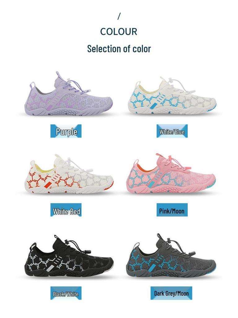 Unisex Non-Slip Five-Finger Barefoot Outdoor Shoes - Ideal for Canyoning, Snorkeling, Beach, Hiking, and Wading