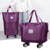 2025 Expandable Wheeled Travel Bag with Wet/Dry Separation for Women: Ideal for Short Trips, Hiking, and Boarding