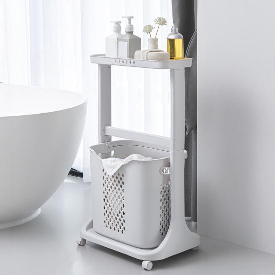 Yousheng Rolling Clothing Rack Multifunctional Laundry Hamper with Wheels Garment Rack with Hooks Detachable Laundry Baskets for Bedroom Laundry Room