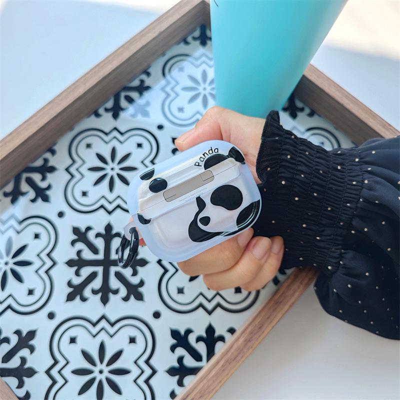 Red panda for airpods4 apple bluetooth wireless headset cover 1/2/3 generation pro2 creative personality cute