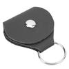 Stylish Guitar Picks Holder Soft PU Leather Plectrum Storage Case Keyring Guitar Accessory