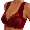 Shein Front Buckle Lace Nursing Bra - Anti-Sagging, Fixed Cups, Gathered Design