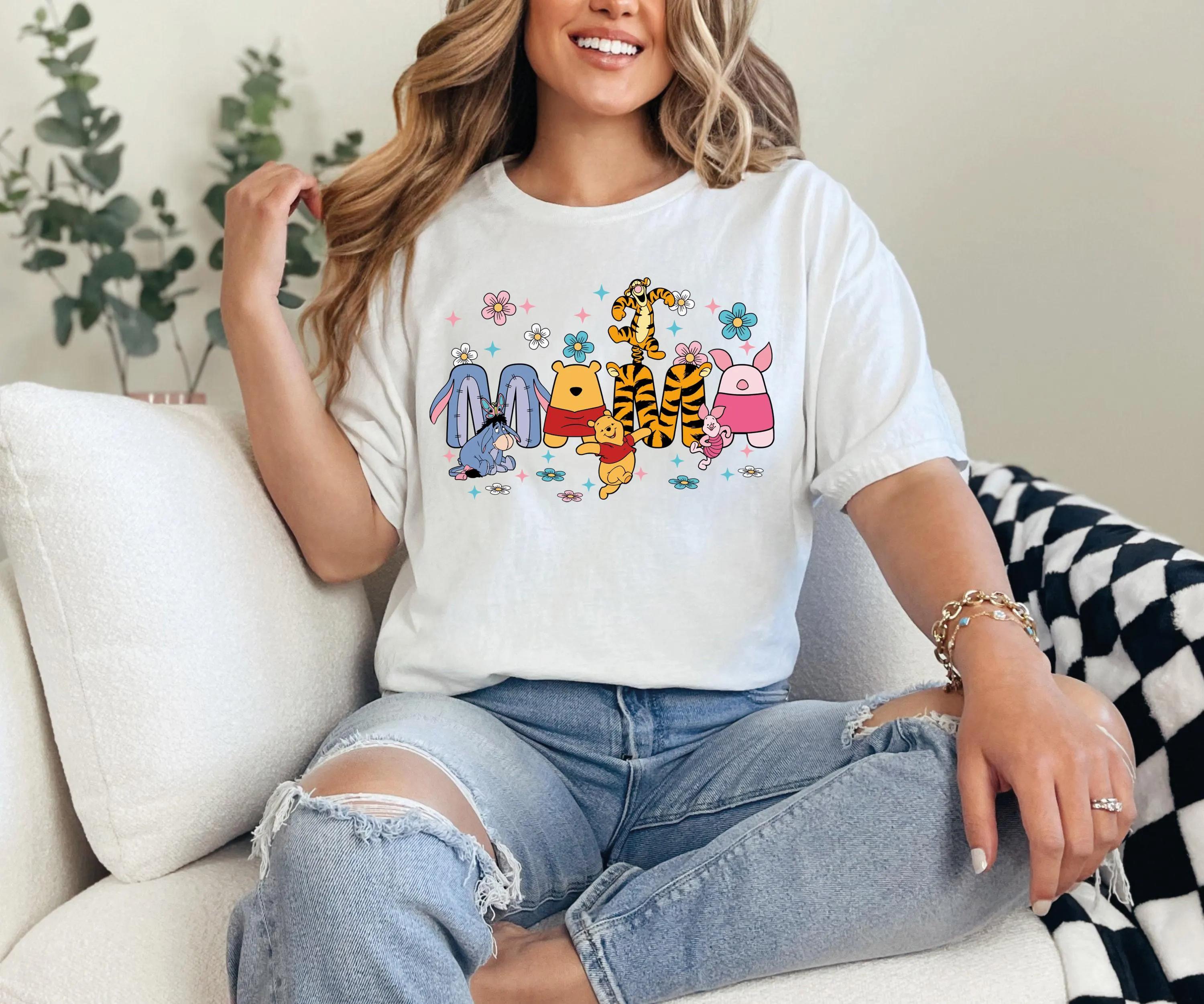 

Winnie The Pooh Mama TShirt Eeyore Mom Shirt Tigger Mommy Shirt Piglet Momma Shirt S