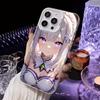 ReZero Emilia Waifu Wit Transparante Mobiele Telefoonhoes voor iPhone 17 16 15 14 13 12 11 X XR XS Air Pro Max Plus Kleurrijke Cover