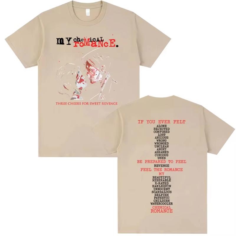 

Знаменитая группа My Chemical Romance Футболки Three Cheers for Sweet Revenge Мужские Женские Рок Панк Эмо Ретро Футболка Мужская Мода Топы 4XL