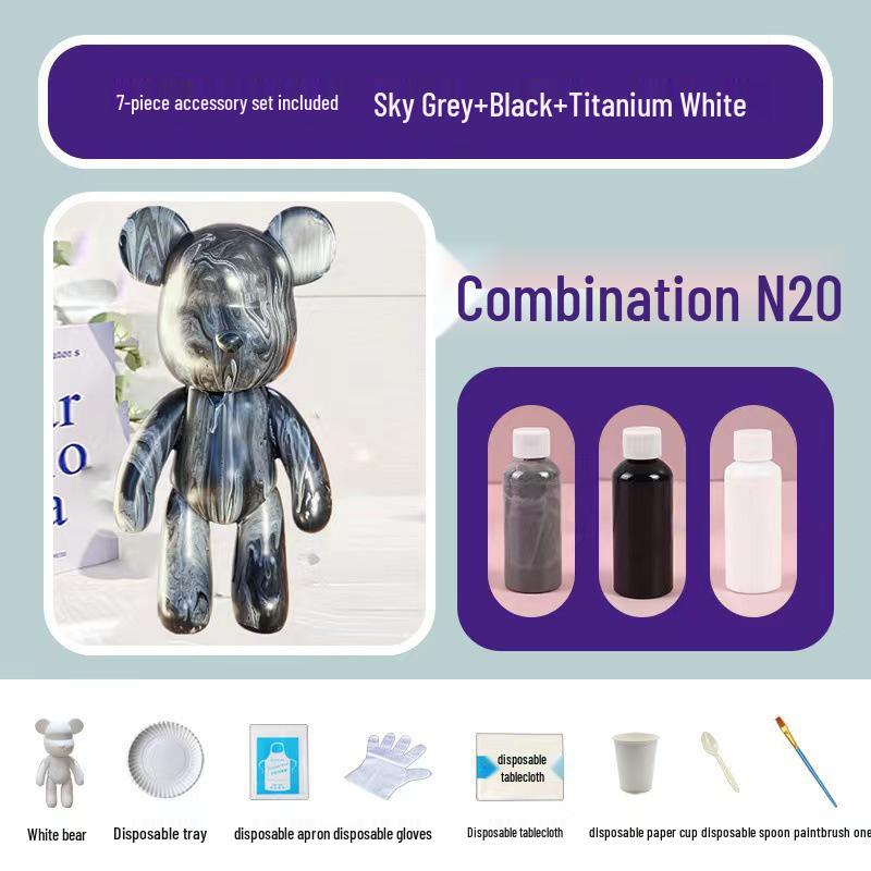 Children's DIY Fluid Bear Vinyl Doll Painting Set
