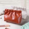 Pu Leather Mini Cosmetic Bag Storage Bag Leaf Spring Bag Portable Lipstick Storage Bag  Girls
