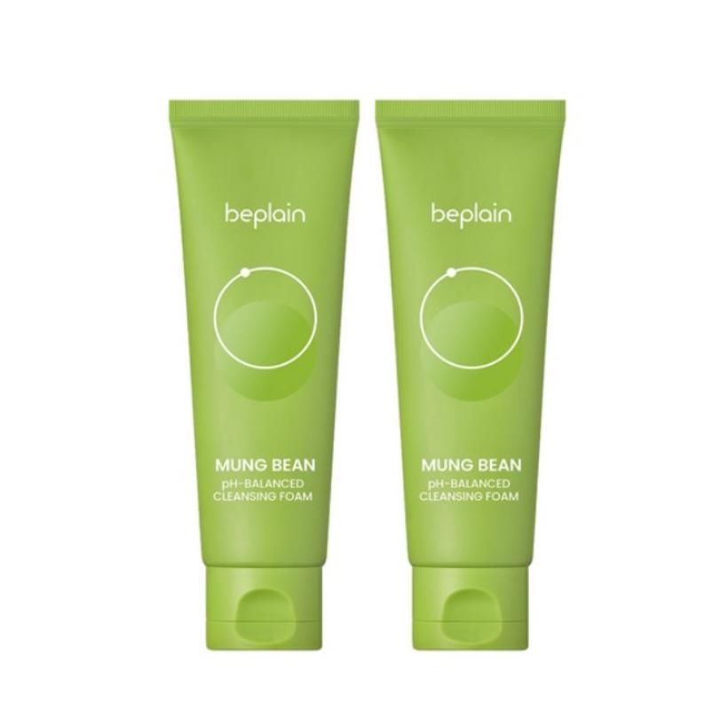 BEPLAIN Mung Bean pH-Balanced Cleansing Foam 80ml x2 Set Gentle Pore Cleansing