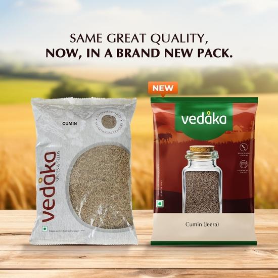 Amazon Brand - Vedaka Cumin (Safed Zeera) Whole | Natural Spice | No Added Colours | No Added Preservatives | 500 G