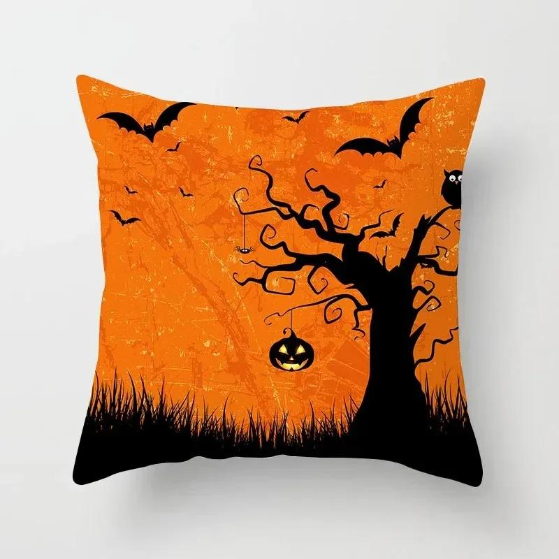 Halloween Horror Scarecrow Pattern Office Living Room Sofa Car Decorative Pillowcase