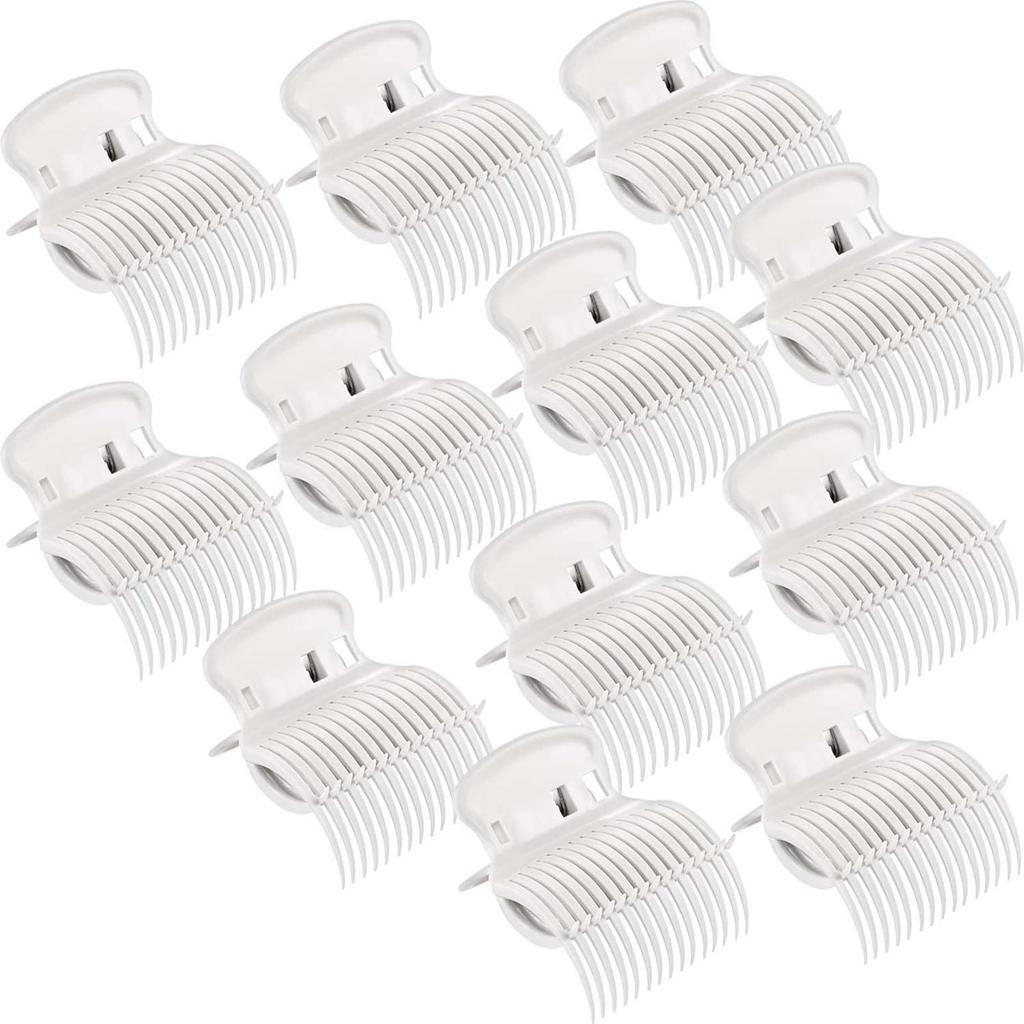 12Pcs Professional Hair Rollers Hot Roller Clips Hair Curler Claw Clips Replacement for Women Girls Hair Section Styling