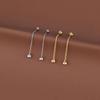 Stainless Steel Threaded Bead Tassel Earrings for Women - Trendy, Fashionable, and Versatile Ear Studs