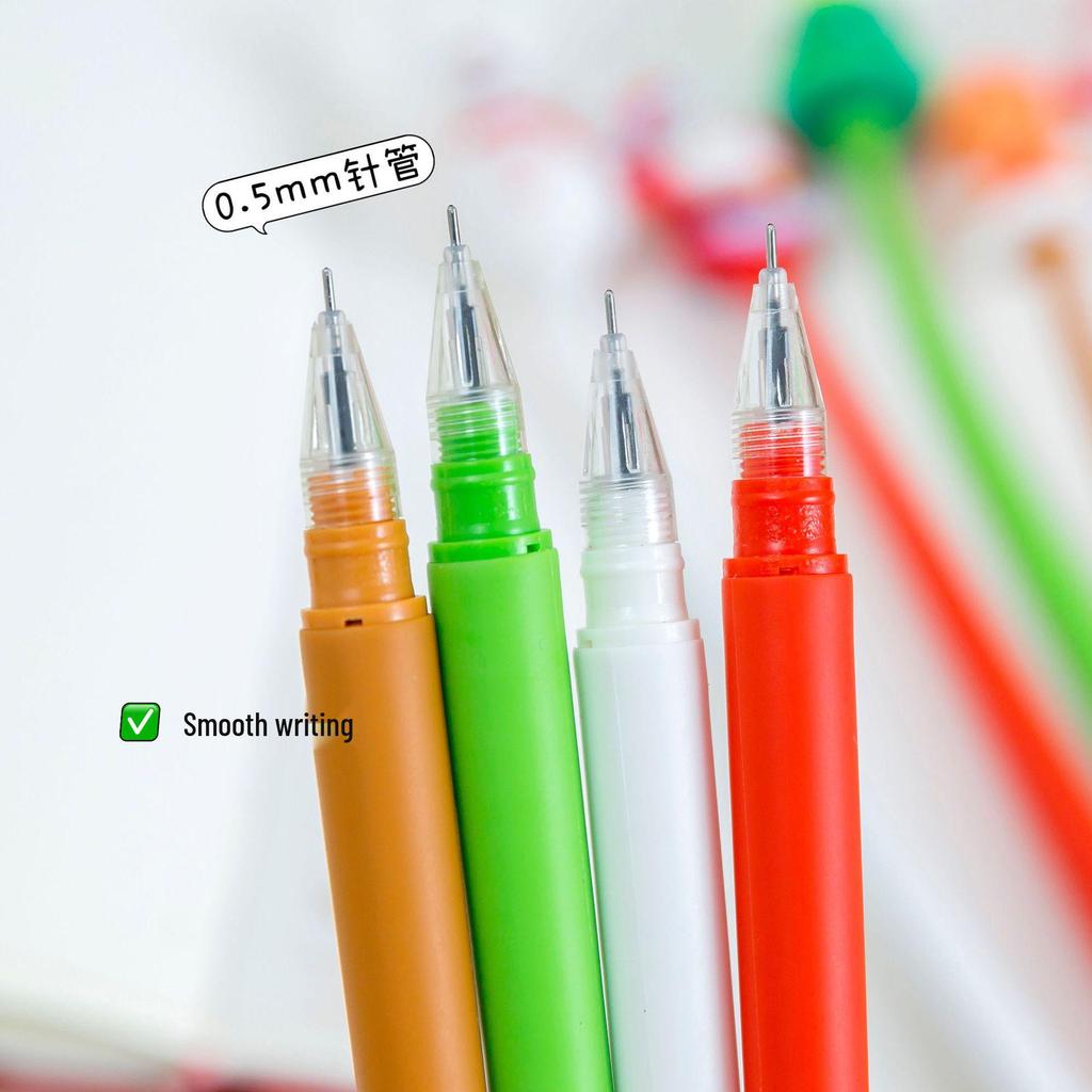 Vánoční kreslené třpytivé pero pro žáky základní školy - Roztomilý, hodnotný dárek s černou kuličkovou náplní