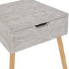 Nightstand Concrete Grey 40 x 40 x 56 cm Particleboard