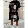 American Summer Men's Santa Claus Printed Comfortable Breathable Round
