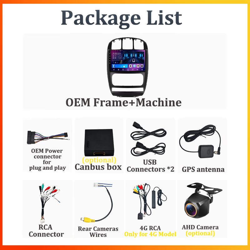 For Dodge Caravan 4 For Chrysler Voyager RG RS Town & Country RS 2000 Android 14 Car Radio Touch Screen Automotive Multimedia