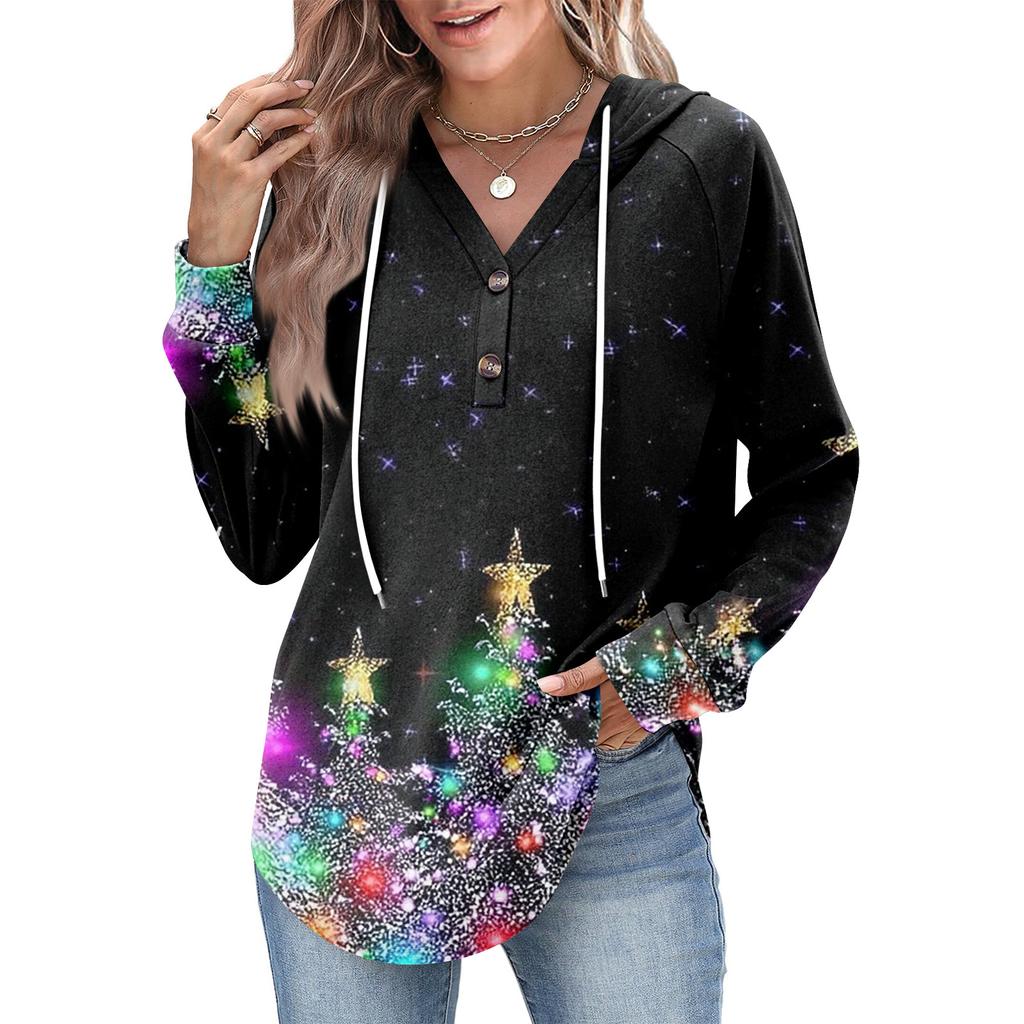 Women's Fashion Women's Lightweight Long Sleeve Pullover With Pockets Preppy Graphic Hoodie