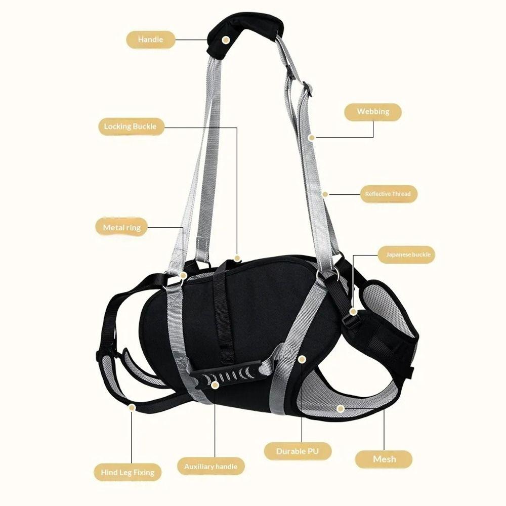 Adjustable Large Dog Lift Harness Reflective Support Recovery Sling Dog Sling Carrier Travel