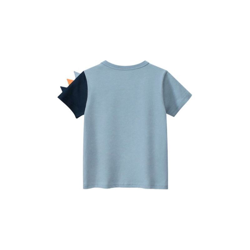 27Kids Children's Clothing Half-Sleeve Summer Boys' Dinosaur Clothes Kidsren's Short-Sleeved T-Shirt Boys' Pure Cotton Tops