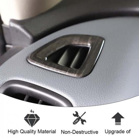 For Chevy ColoradoGMC Canyon 2014+ Dash Side Air Vent Outlet Cover Black Wood