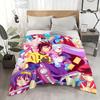 Anime NO GAME NO LIFE Throw Flannel Throw Blanket: Soft Kid-Friendly Warm Anti-Static All Season Washable Couch Bed Home
