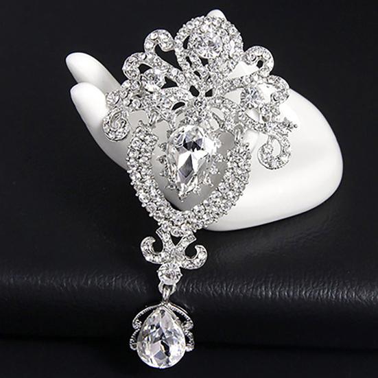 Brooch Exquisite Crown Design Luxury Fashion Diamante Brooch Pin for Holiday